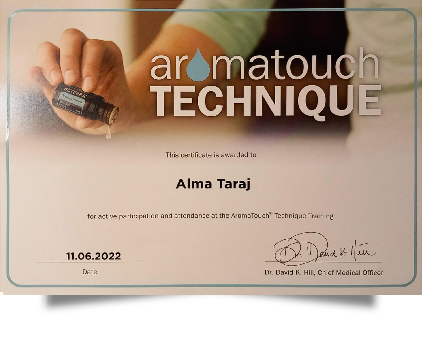 aromatouch tecnique attestato Massaggio Aromatouch